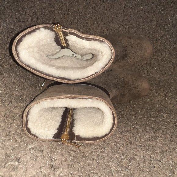 MICHAEL KORS-Lizzie Bootie-Distressed Brown Leather/Suede/Fur-Sz 8-Near Mint - Picture 8 of 9